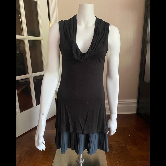 Free People Cowl Neck Pleated Skirt Dress - Picture 1 of 6